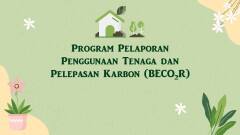 FA1 & SDG7,11,13 : Taklimat kepada Peserta Baru Program BECO2R (20 Januari 2022)