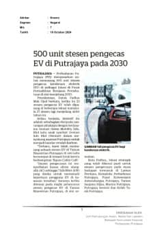 500 Unit Stesen Pengecas EV di Putrajaya Menjelang 2030