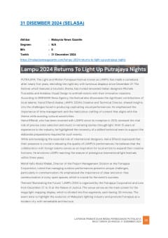 LAMPU 2024  returns to light up Putrajaya Night