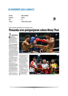 Penanda aras penganjuran sukan Muay Thai