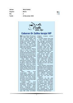 Cabaran Dr Zaliha terajui WP