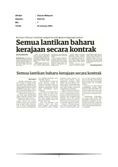 Semua lantikan baharu kerajaan secara kontrak