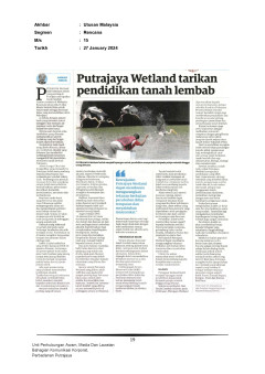 Putrajaya Wetland tarikan pendidikan tanah lembab