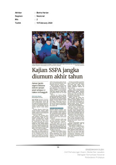 Kajian SSPA jangka diumum akhir tahun