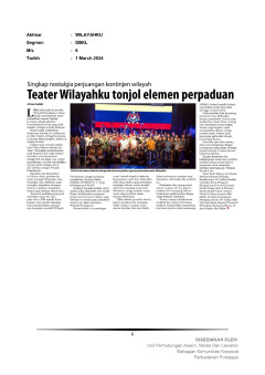 Teater Wilayahku tonjol elemen perpaduan