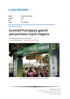 Ecotrail Putrajaya gamit penyertaan tujuh negara