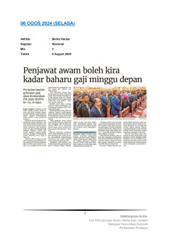 Penjawat awam boleh kira kadar baharu gaji minggu depan