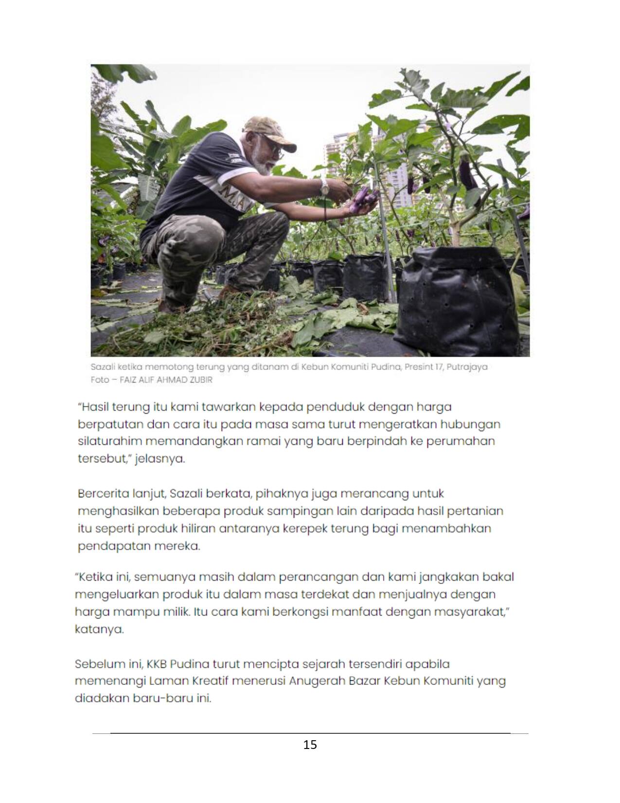 Sambungan: Program pertanian bandar terjemah agenda pembangunan mampan, sekuriti makanan segera