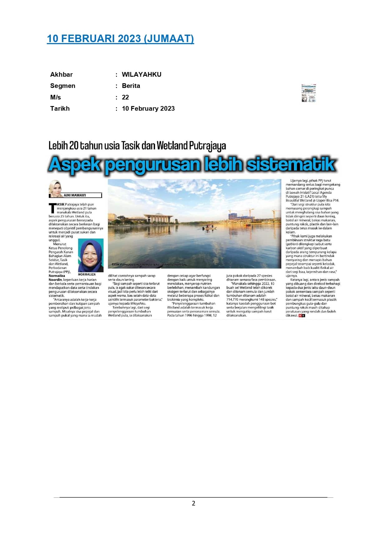 Aspek pengurusan lebih sistematik