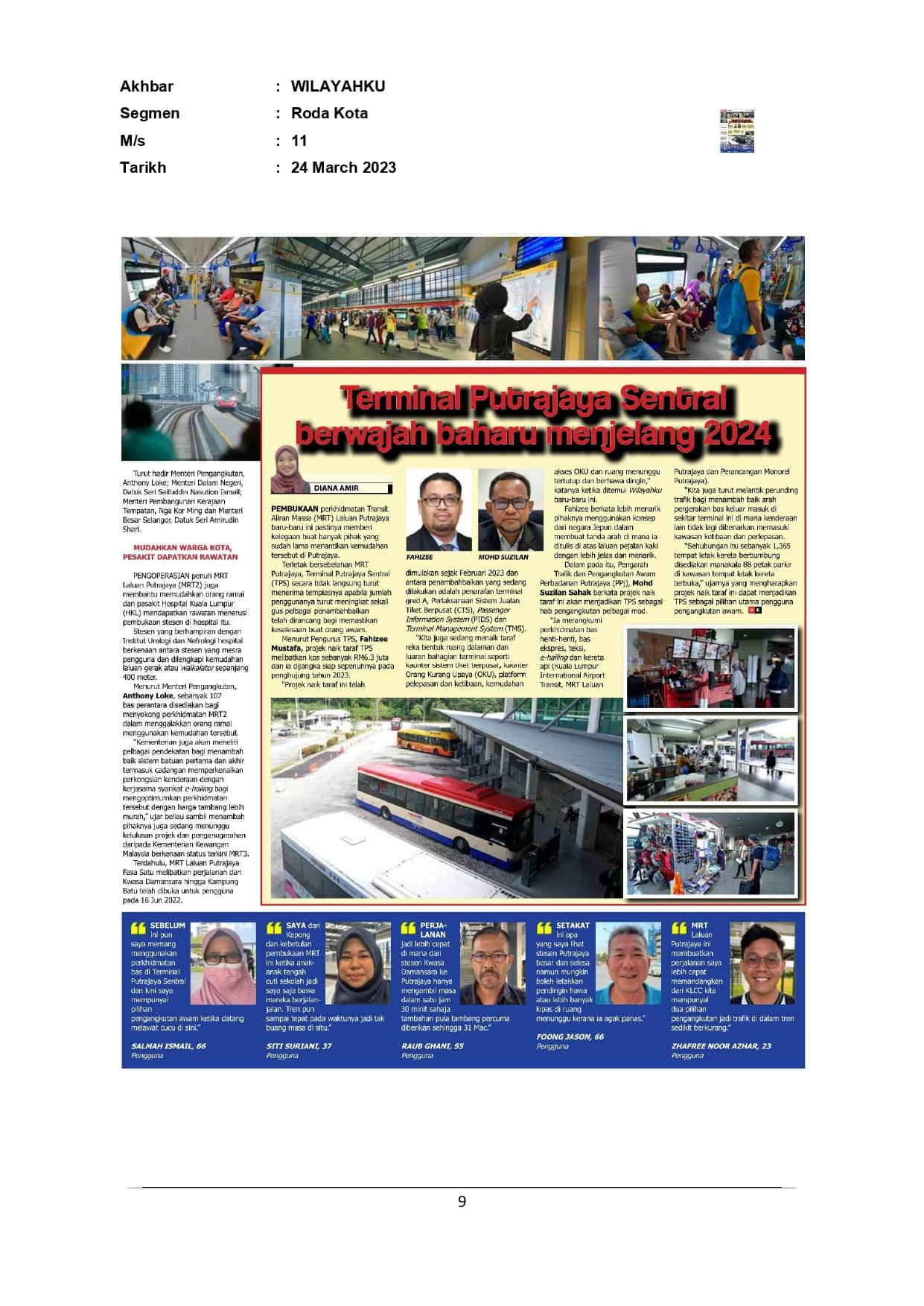 Terminal Putrajaya Sentral berwajah baharu menjelang 2024