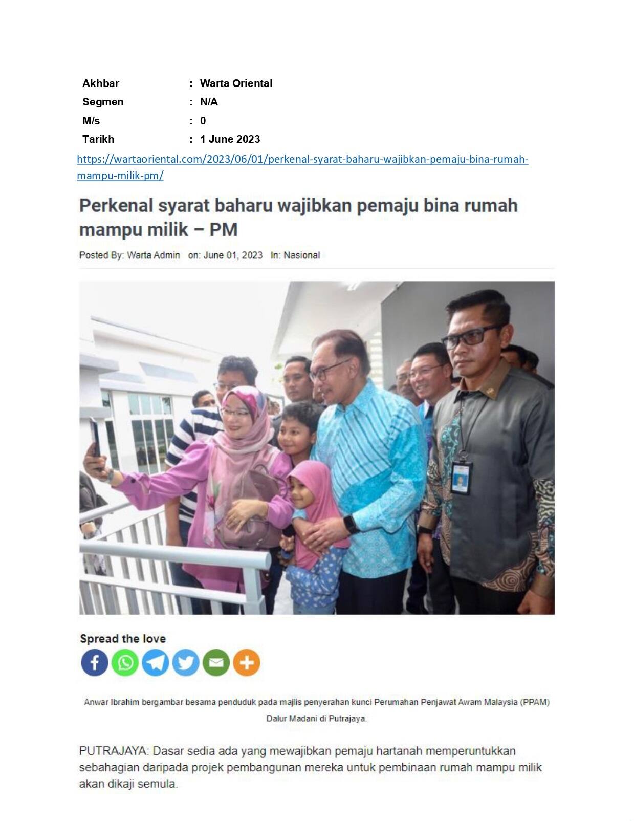 Perkenal syarat baharu wajibkan pemaju buna rumah mampu milik - PM