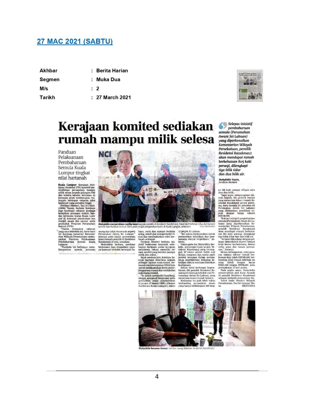 Kerajaan komited sediakan rumah mampu milik selesa