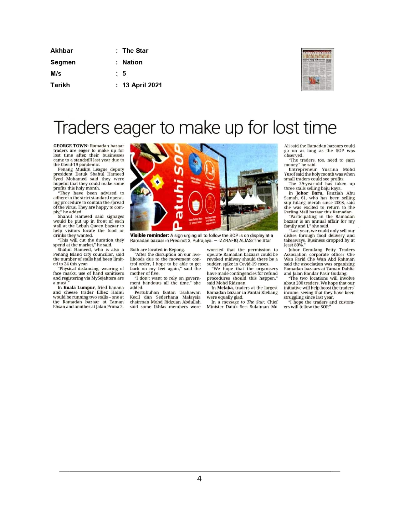 Traders eager to make up for lost time