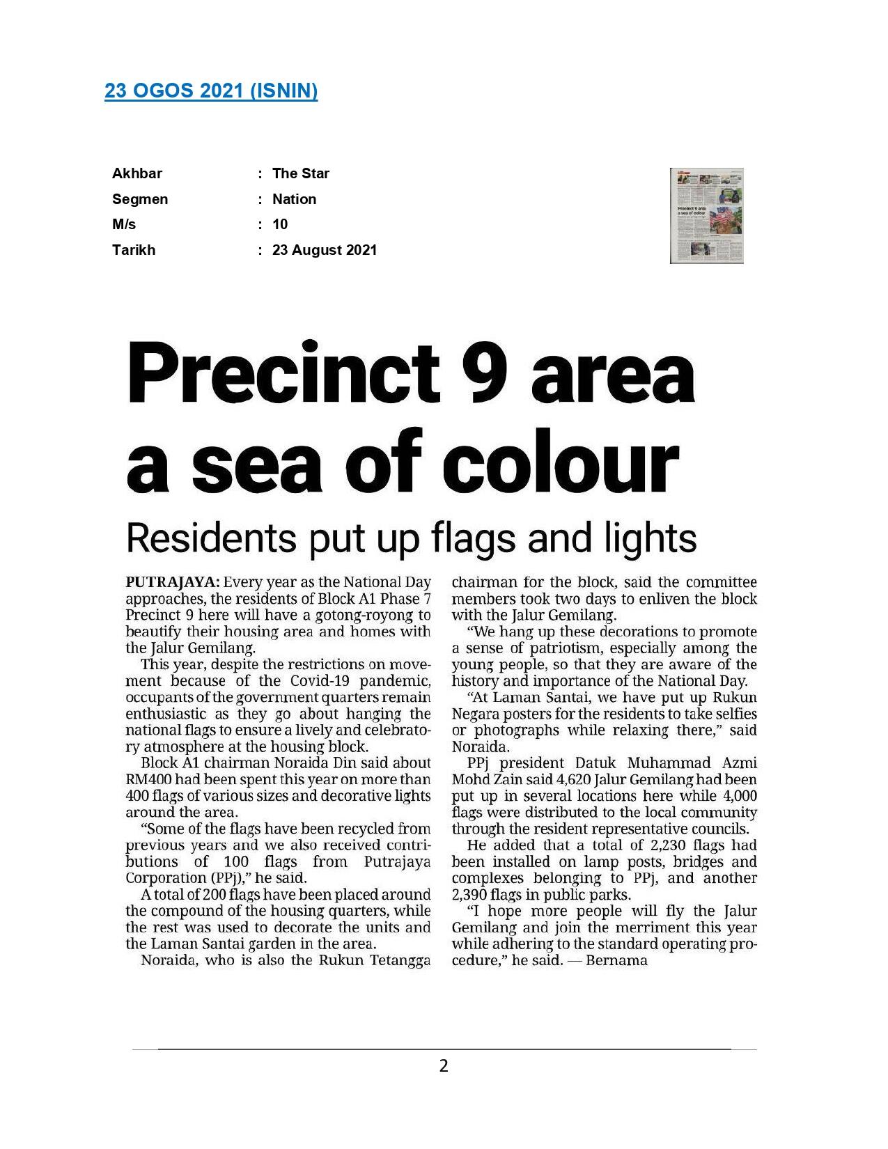 Precinct 9 area a sea of colour
